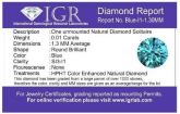Diamantes Azuis Certificados IGR SI3-I3 J 0,01-0,25 Quilates