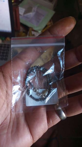 Bracelete Diamante Negro em Bruto 2-3MM
