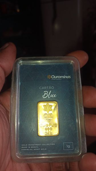 Barra Suíça Ouro 24 Quilates 1 Grama