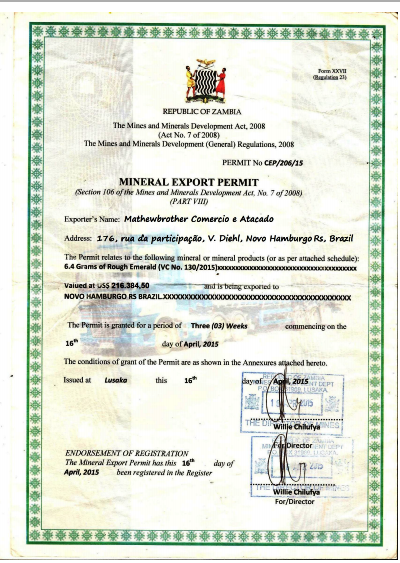 Par Esmeraldas Transparentes Quilate
